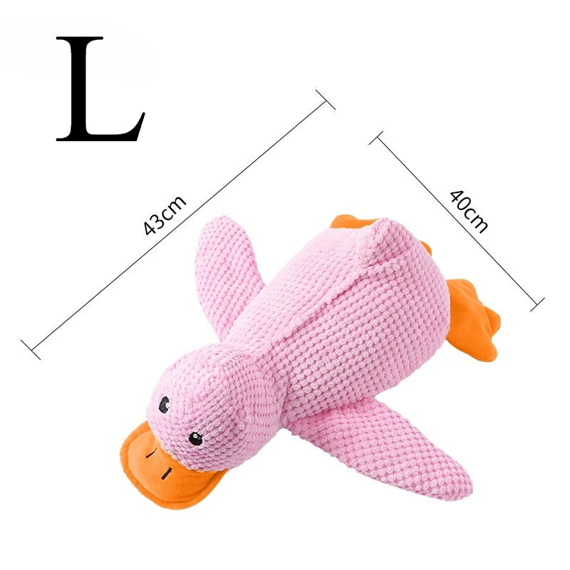 Plush Squeaky Duck Dog Toy | Bite Resistant Teeth Grinding Toy for Dogs