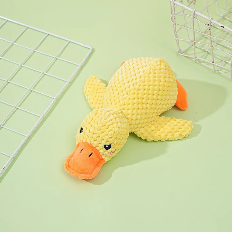 Plush Squeaky Duck Dog Toy | Bite Resistant Teeth Grinding Toy for Dogs