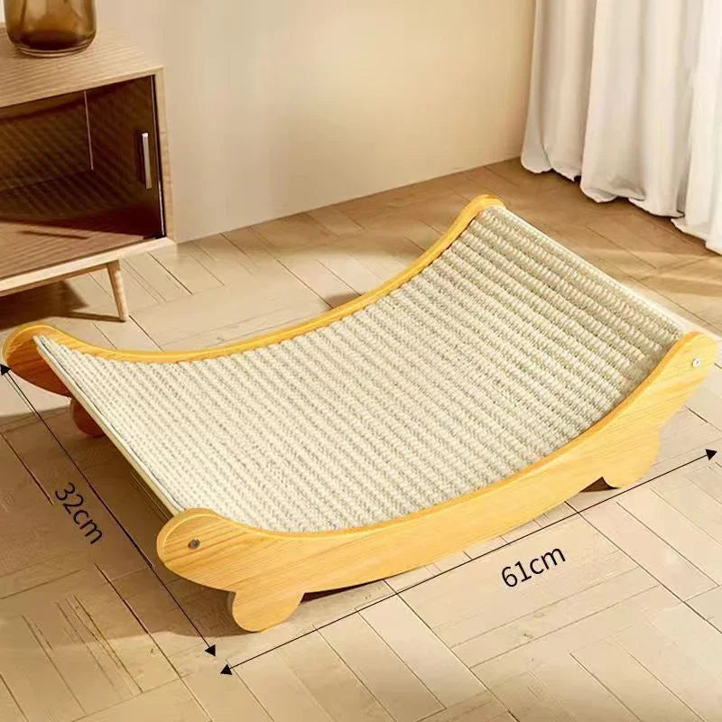 Large Detachable Cat Scratch Board & Sleeping Bed | Wear-Resistant Nail Grinding Pad