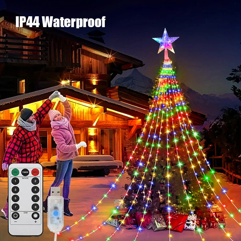 USB Waterproof LED Christmas Fairy String Lights | 8-Mode Indoor & Outdoor Party Light