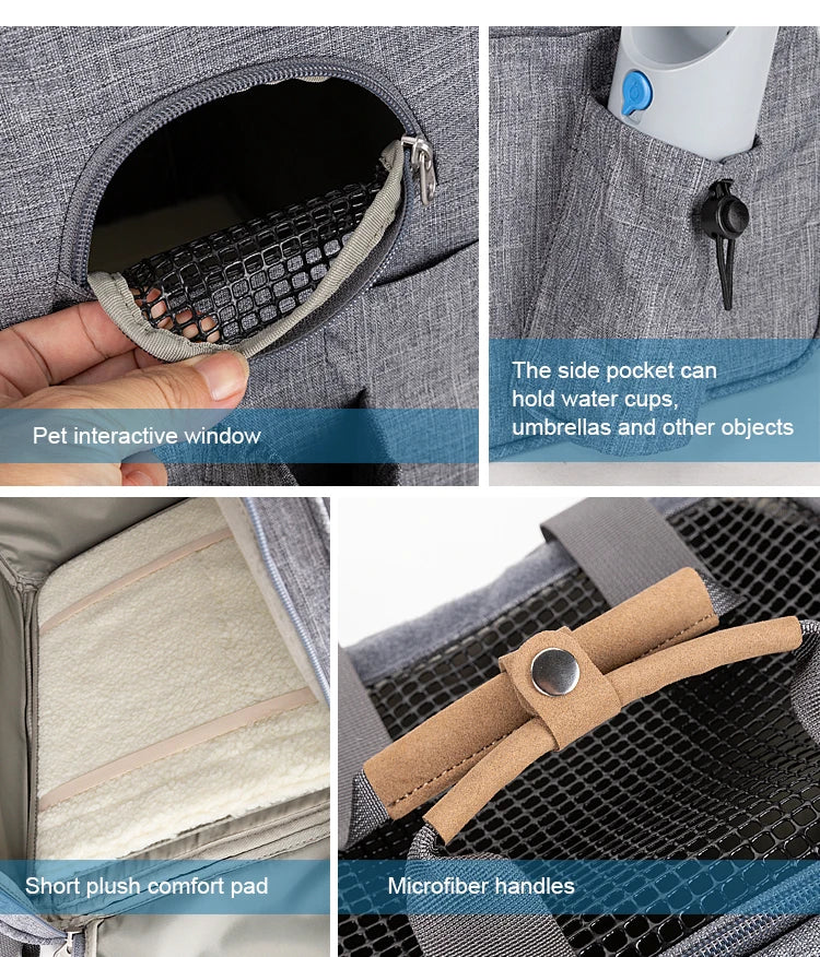 Breathable Nylon Pet Travel Carrier Bag | Outdoor Dog & Cat Carrier