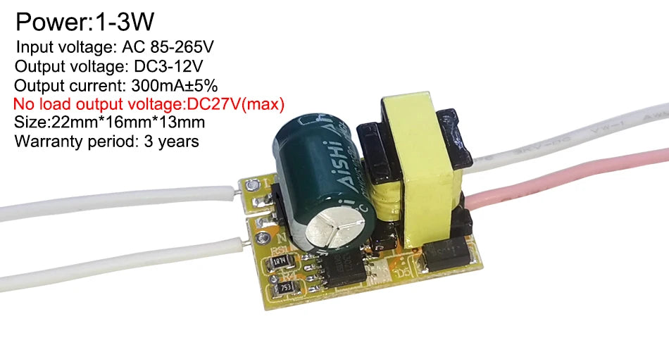 LED Driver Power Supply 110-265V | Constant Current Transformer 300mA