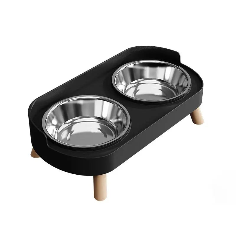 Colorful Stainless Steel Dog Double Bowl | Large Capacity Food & Water Feeder