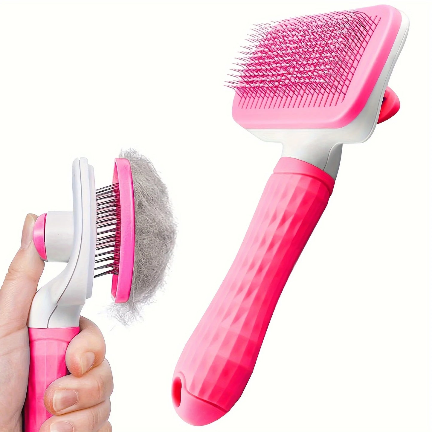 Self-Cleaning Pet Slicker Brush | Hair Removal Comb for Dogs