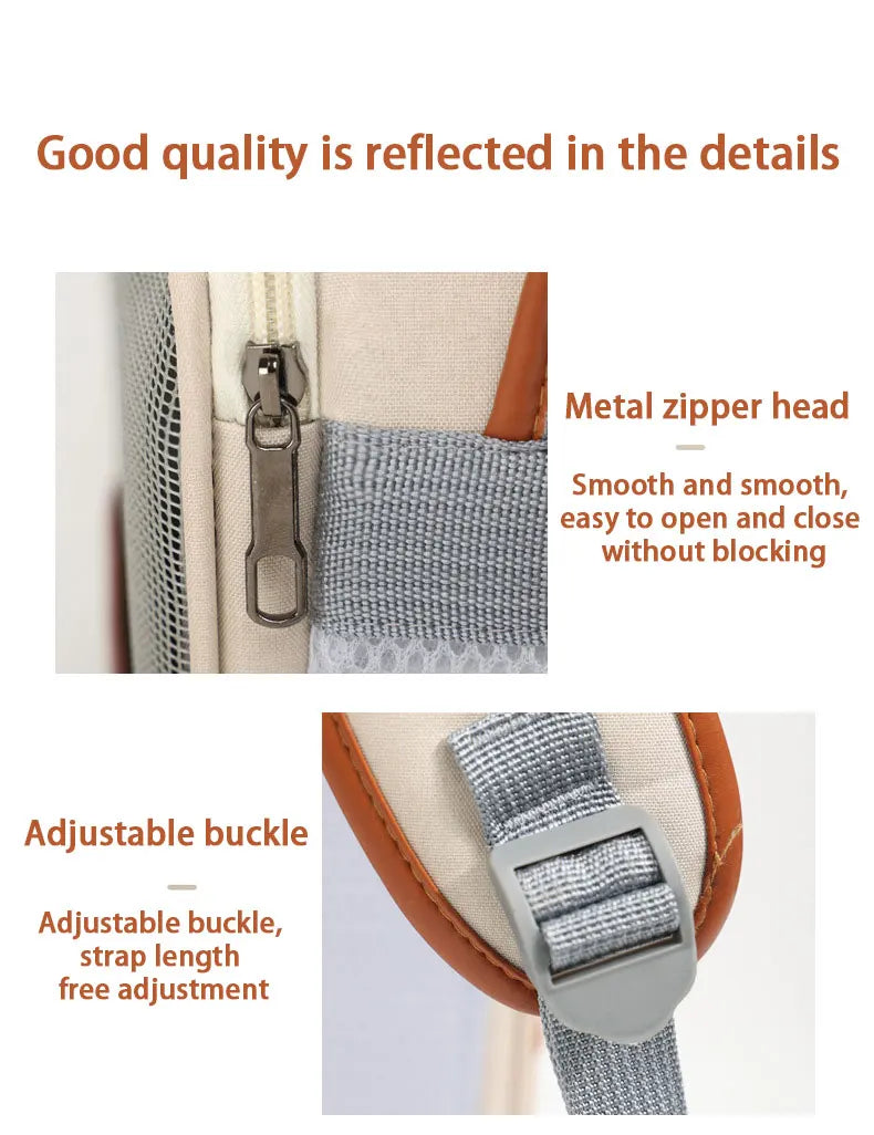 Fashionable Pet Backpack Carrier | Spacious & Breathable Bag for Cats & Dogs