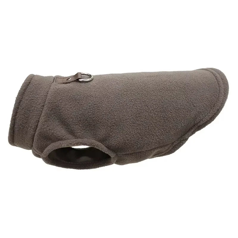 Warm Fleece Dog Jacket Vest with D-Ring