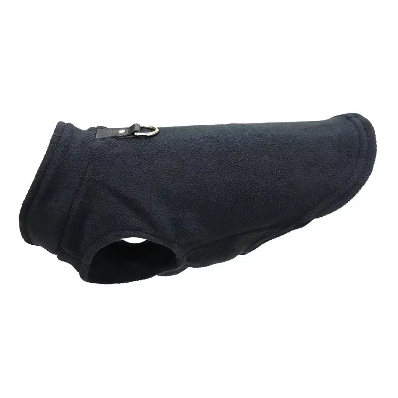 Warm Fleece Dog Jacket Vest with D-Ring