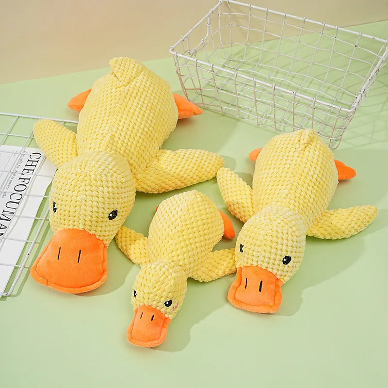 Plush Squeaky Duck Dog Toy | Bite Resistant Teeth Grinding Toy for Dogs