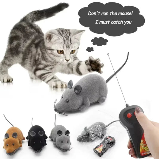 Remote Control Electronic Rat Cat Toy | Wireless Mechanical Motion Kitten Toy