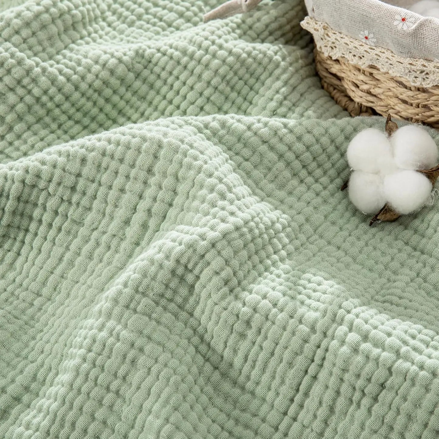 100% Cotton Double Gauze Fabric | DIY Sewing Material for Bedding & Towels