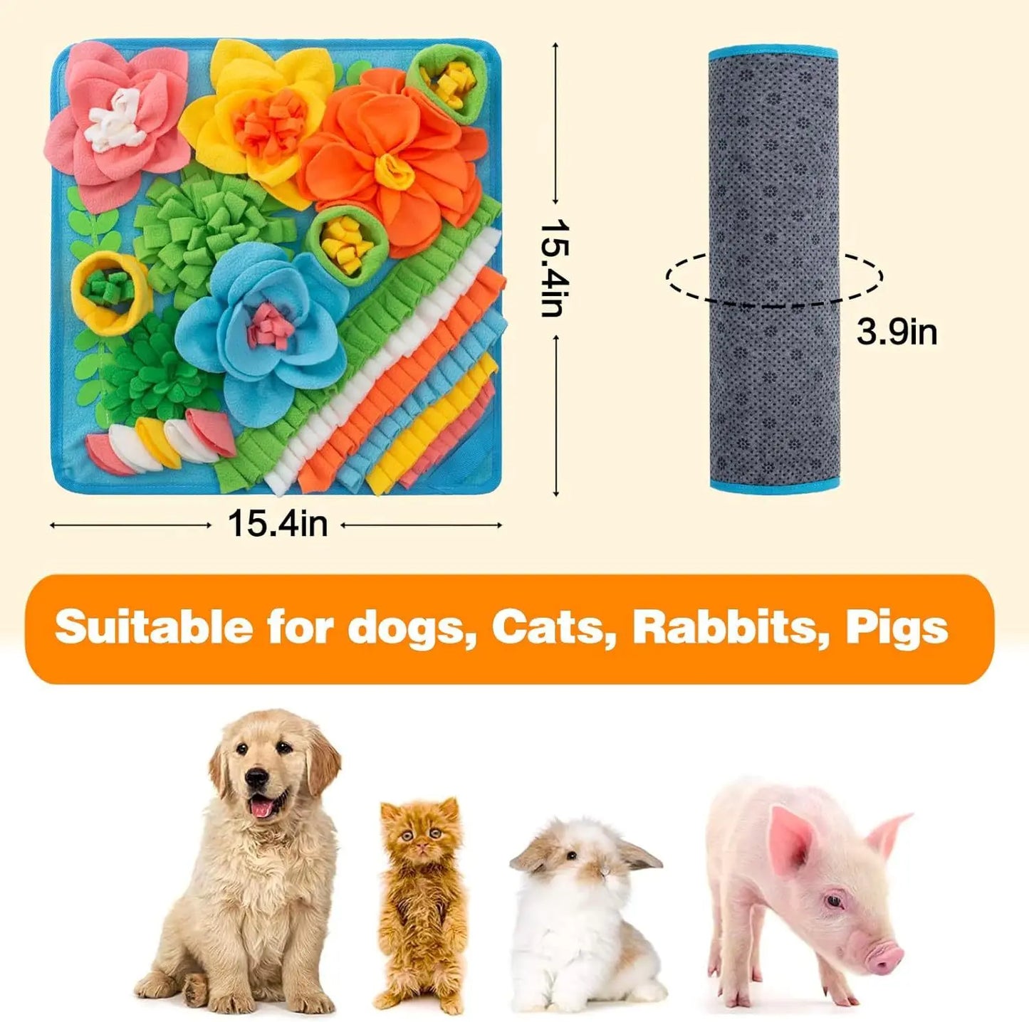 Dog Sniffing Mat & Slow Feeder Blanket | Anti-Boredom Training Toy