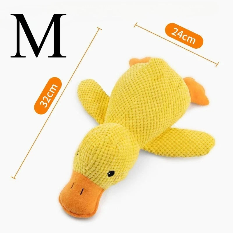 Plush Squeaky Duck Dog Toy | Bite Resistant Teeth Grinding Toy for Dogs