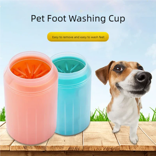 Portable Dog Paw Cleaner Cup | Soft Silicone Brush for Quick Paw Washing