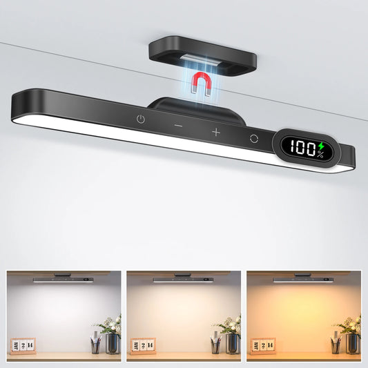 5W Dimmable 3-Color Rechargeable Makeup Night Light | Under Cabinet Closet & Desk Lamp