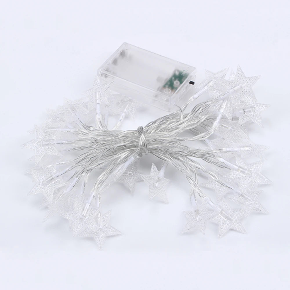LED Star Fairy String Lights | Outdoor Garland Bulb for Party, Garden & Christmas