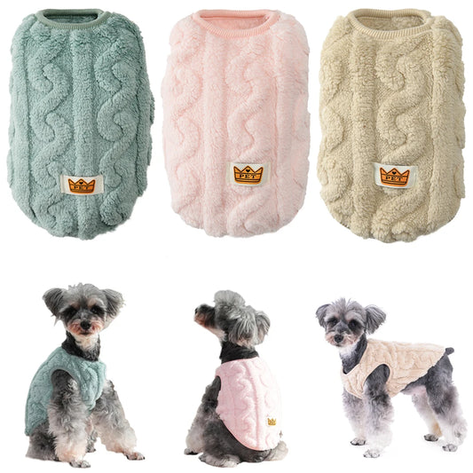 Soft Fleece Dog Sweater Vest | Warm Autumn Winter Apparel for Small Dogs