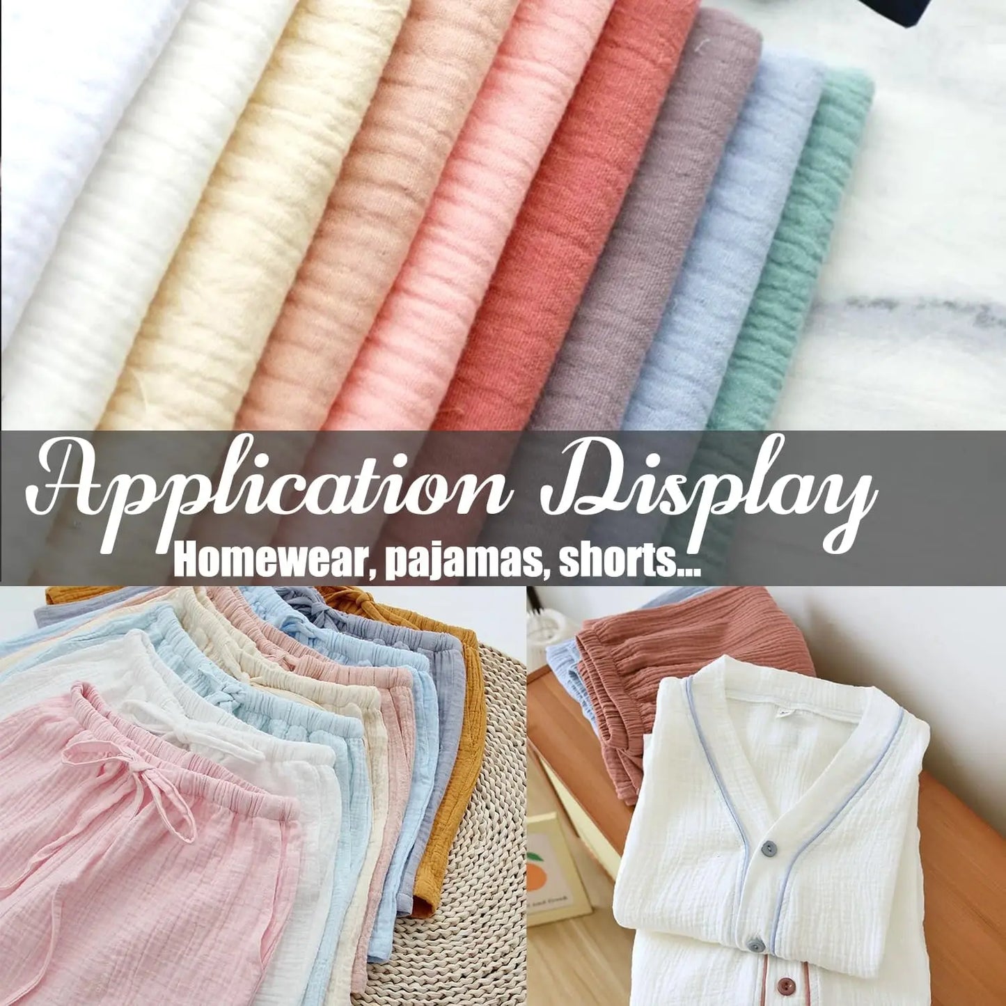 100% Cotton Double Gauze Fabric | DIY Sewing Material for Bedding & Towels