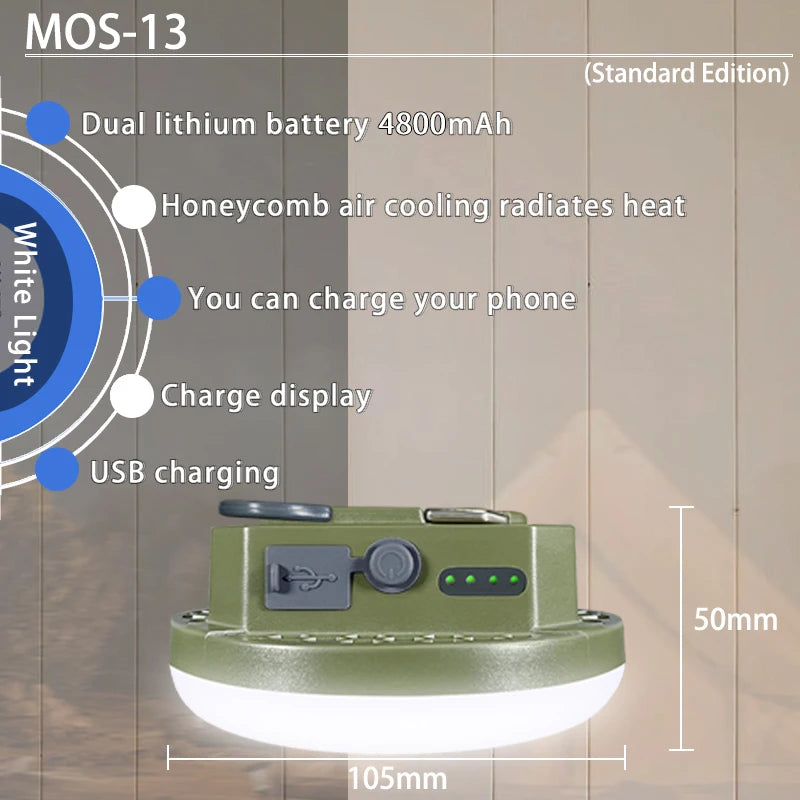 Rechargeable Portable Camping Lantern | Emergency LED Tent Light & Flashlight