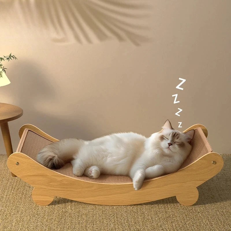 Large Detachable Cat Scratch Board & Sleeping Bed | Wear-Resistant Nail Grinding Pad