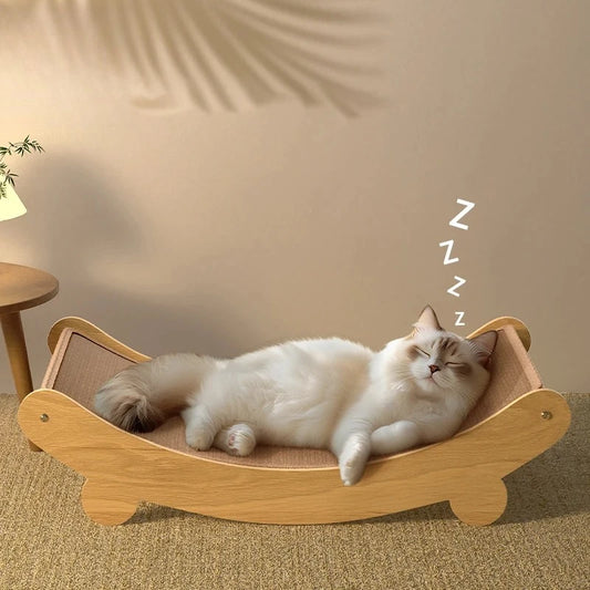 Large Detachable Cat Scratch Board & Sleeping Bed | Wear-Resistant Nail Grinding Pad