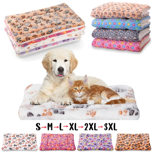 Flannel Dog Bed & Sleeping Mat | Thickened Blanket Rug for Small, Medium & Large Dogs