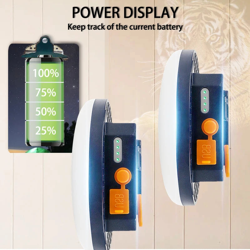 Rechargeable Portable Camping Lantern | Emergency LED Tent Light & Flashlight