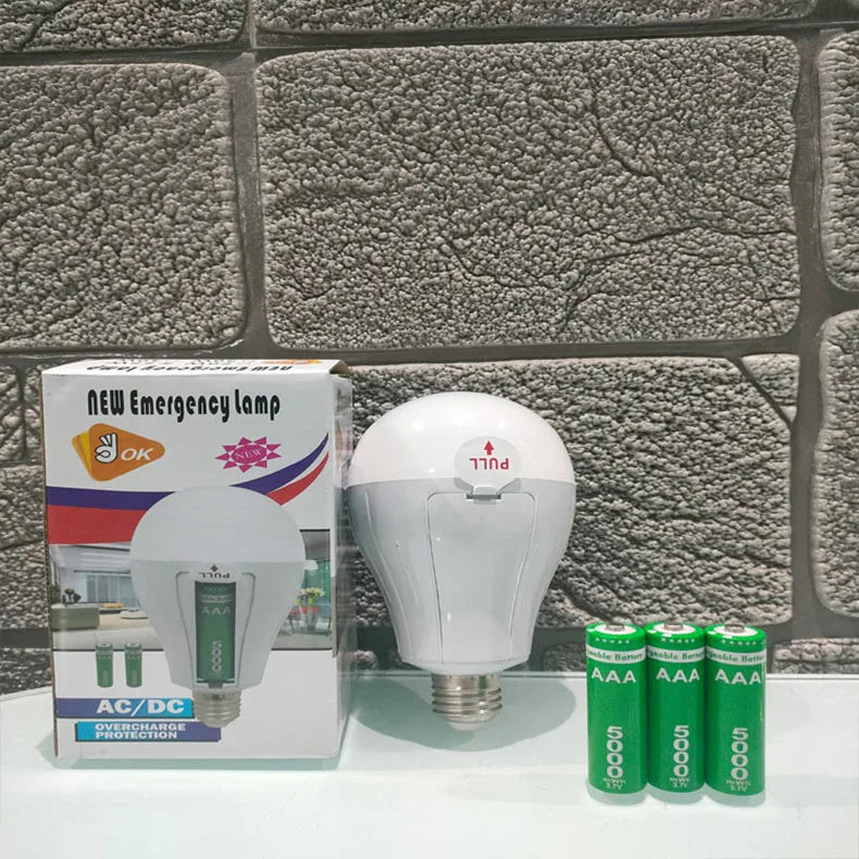 Smart Rechargeable Emergency LED Bulb | Flicker-Free Detachable Hook Light