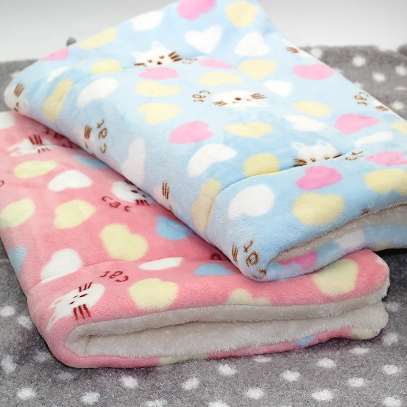 Flannel Dog Bed & Sleeping Mat | Thickened Blanket Rug for Small, Medium & Large Dogs