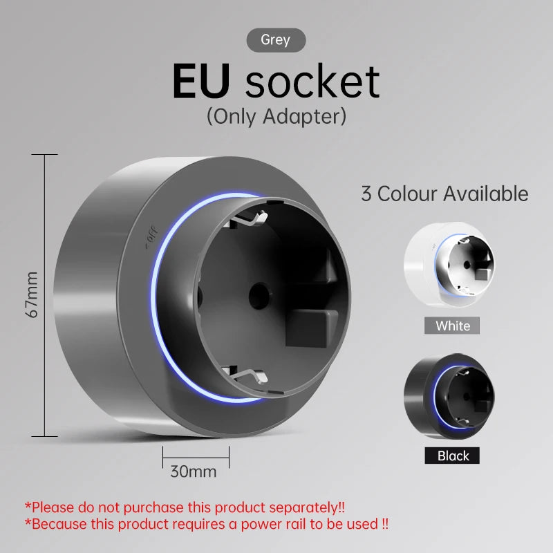 Universal Wall Power Track Socket | Removable USB Adapter Plug US EU UK FR