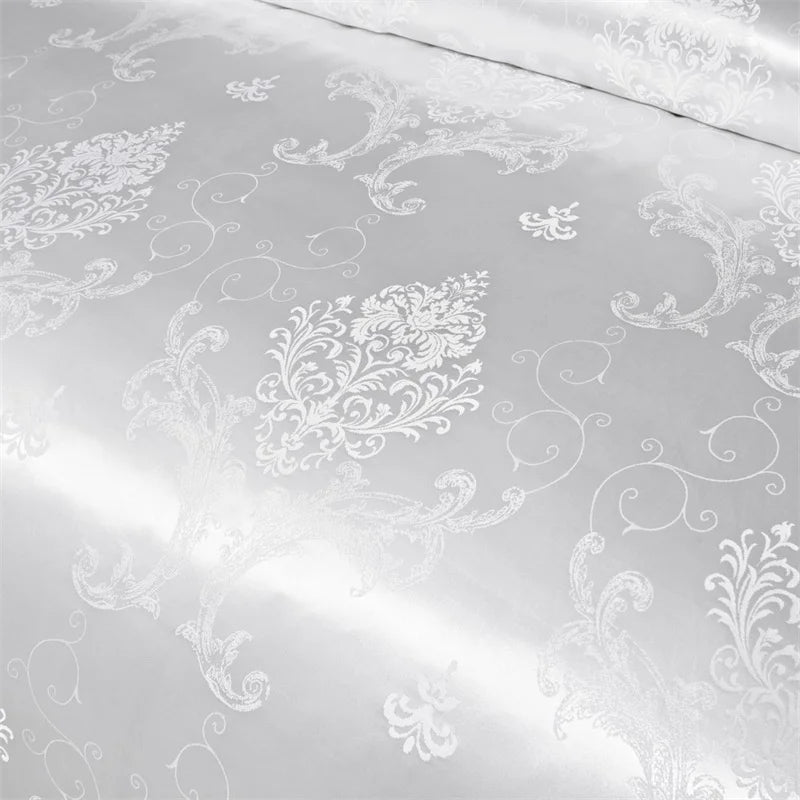 Luxury Satin Jacquard Duvet Cover Set | European Wedding Bedding King Queen Size