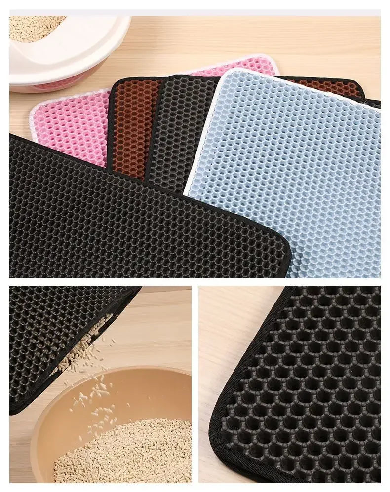 Waterproof Double Layer Cat Litter Mat | Non-Slip Washable Sand Pad with Gift
