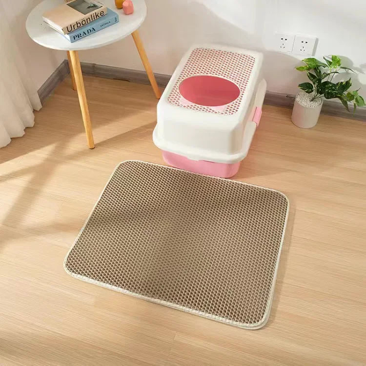 Waterproof Double Layer Cat Litter Mat | Non-Slip Washable Sand Pad with Gift
