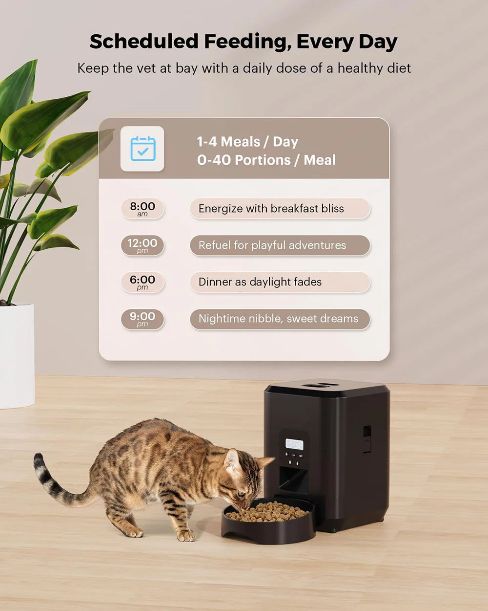 Smart Automatic Pet Feeder | Timed Food Dispenser for Dogs
