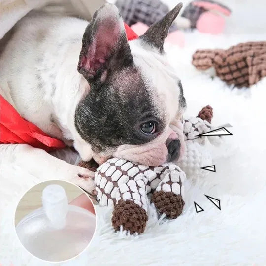 Plush Squeaky Donkey Dog Chew Toy | Interactive Teething Toy for Small Dogs