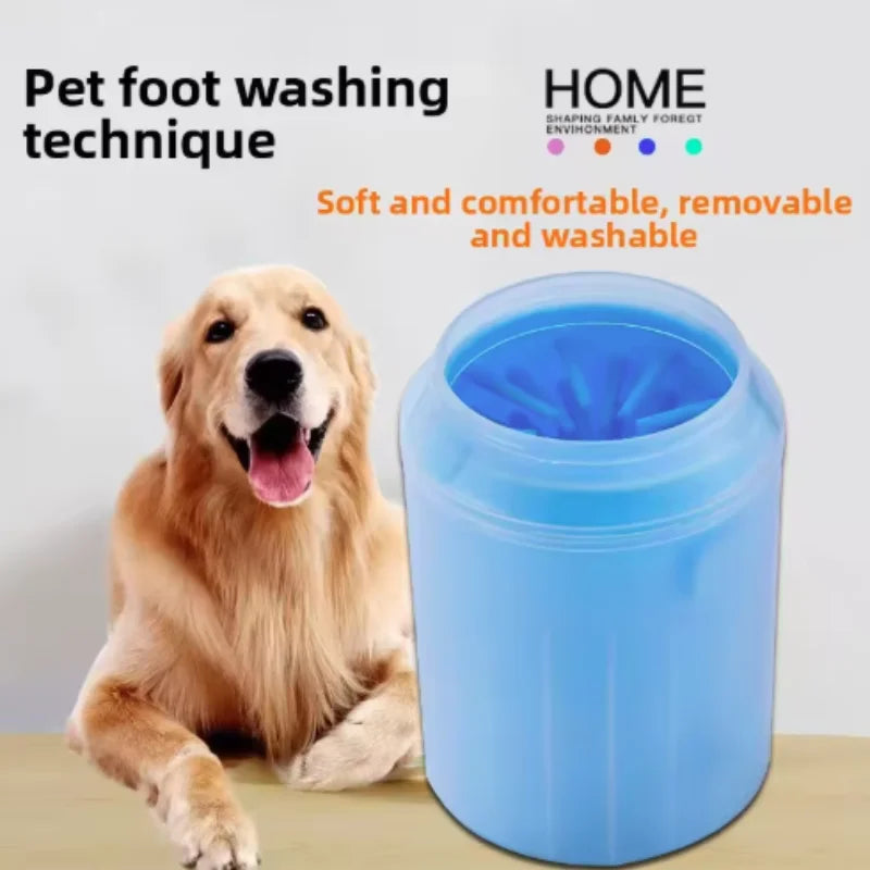 Portable Dog Paw Cleaner Cup | Soft Silicone Brush for Quick Paw Washing