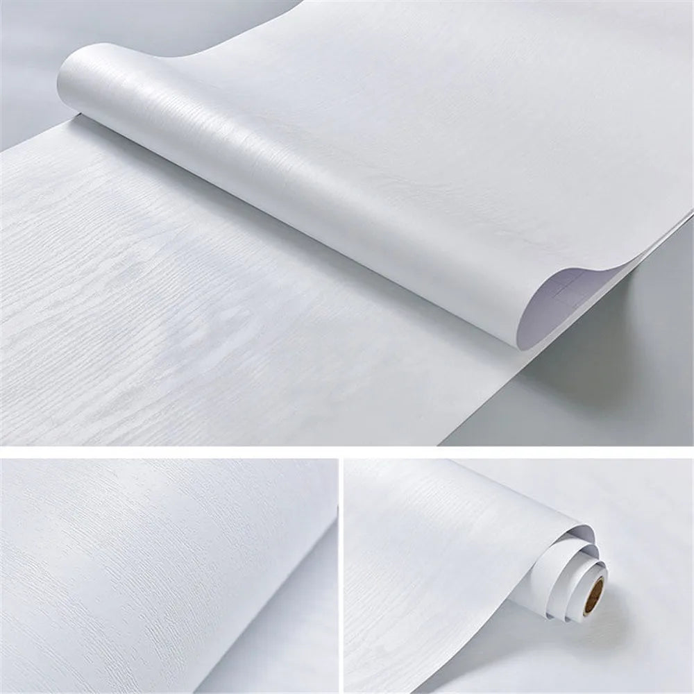 PVC Self-Adhesive Waterproof Wallpaper Roll | Wood Grain Vinyl Sticker for Home Decor