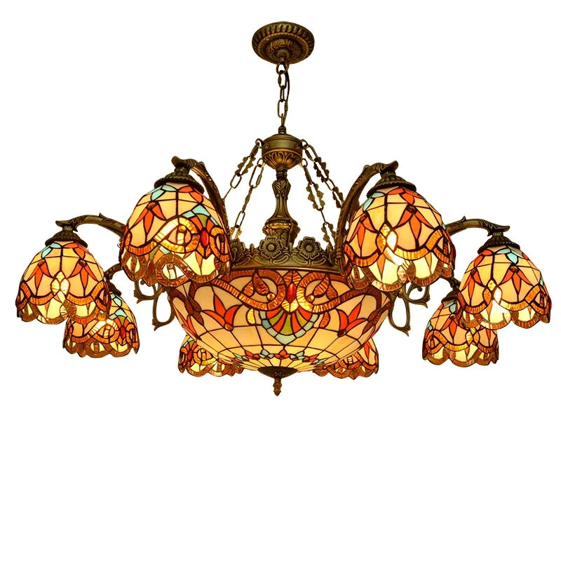 European Baroque Glass Chandelier | Retro Pendant Ceiling Lamp for Bedroom & Villa