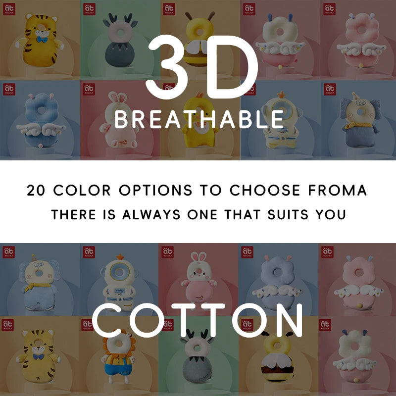 Baby Head Protection Headrest Cushion | Newborn Safety Pillow for Kids Bedding