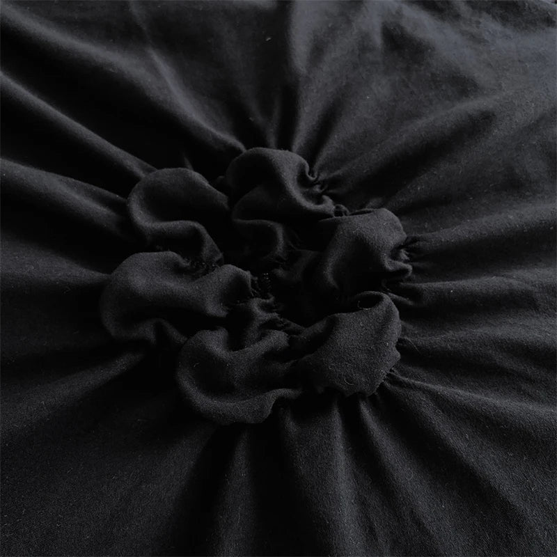 3D Twist Flower Pinch Pleated Bedding Set | Luxury Duvet Cover Queen & Double Size