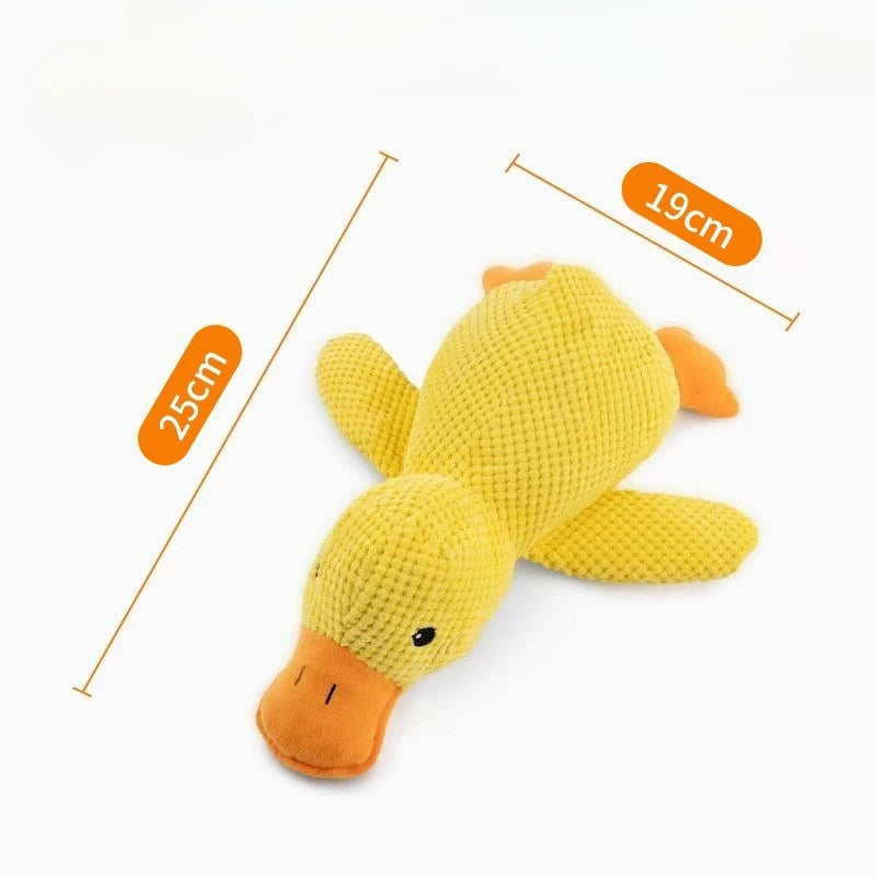 Plush Squeaky Duck Dog Toy | Bite Resistant Teeth Grinding Toy for Dogs
