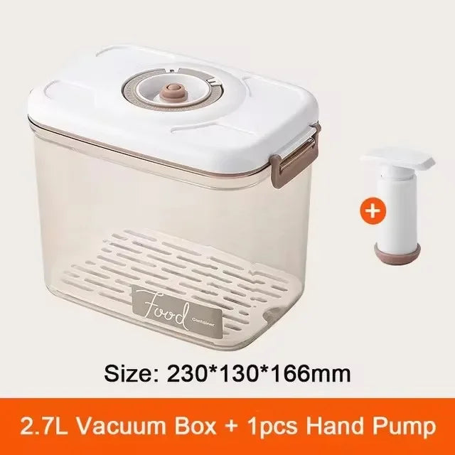 Vacuum Sealed Food Storage Container | Drainable Grain Tank Kitchen Organizer