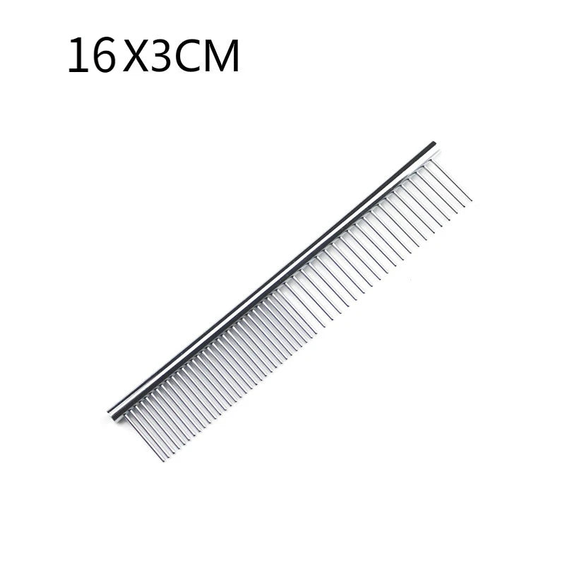 Stainless Steel Dog Dematting Comb | Fur Removal Brush for Long & Thick Hair