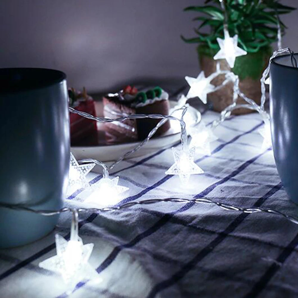 LED Star Fairy String Lights | Outdoor Garland Bulb for Party, Garden & Christmas