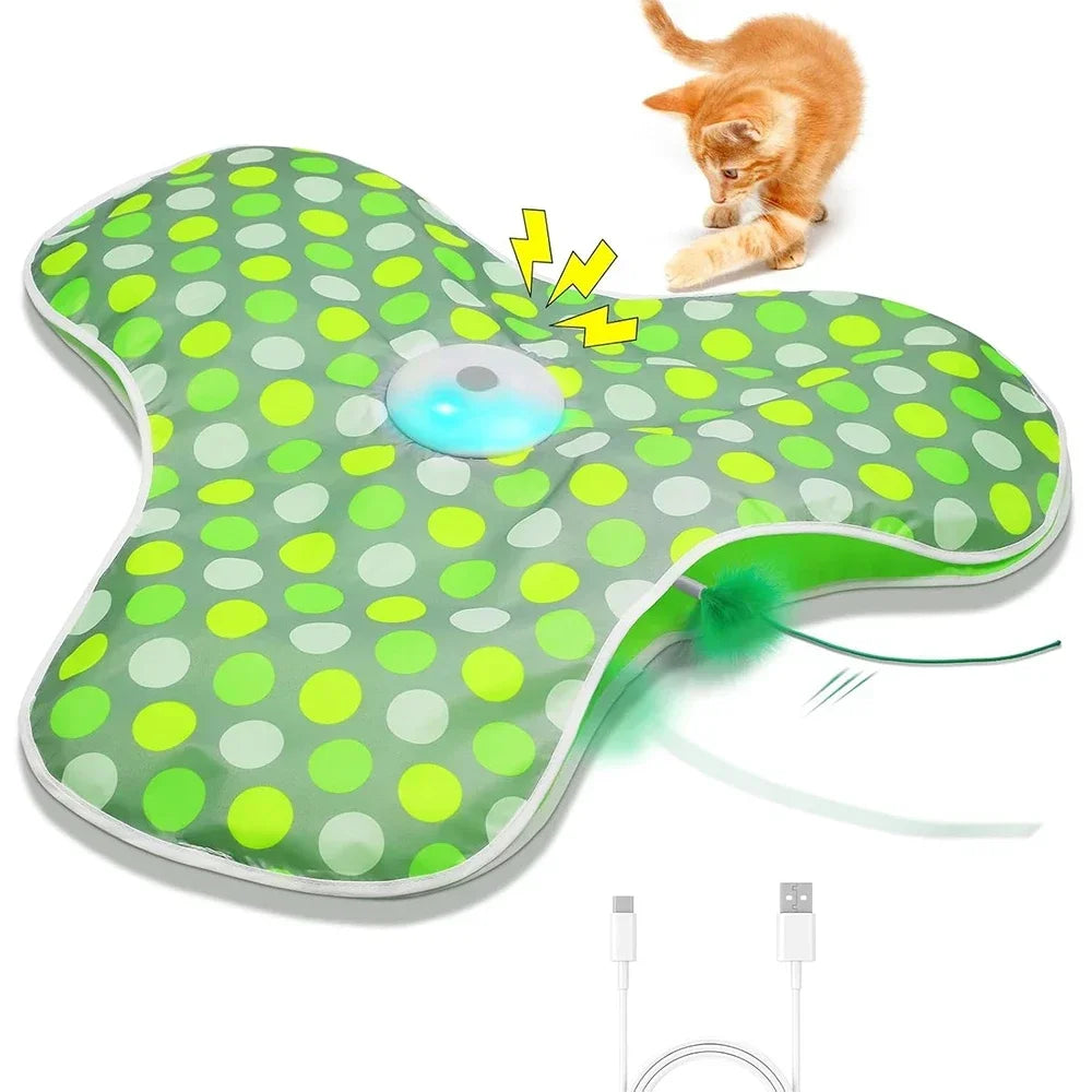 Smart Hide & Seek Cat Toy | Motion Activated Mouse & Feather Kitten Teaser