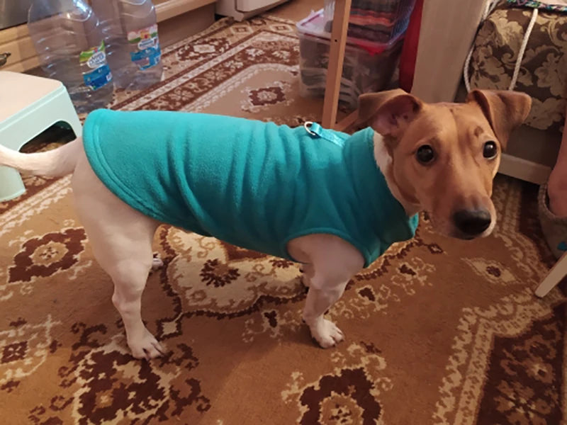 Warm Fleece Dog Jacket Vest with D-Ring