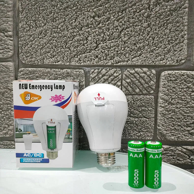 Smart Rechargeable Emergency LED Bulb | Flicker-Free Detachable Hook Light
