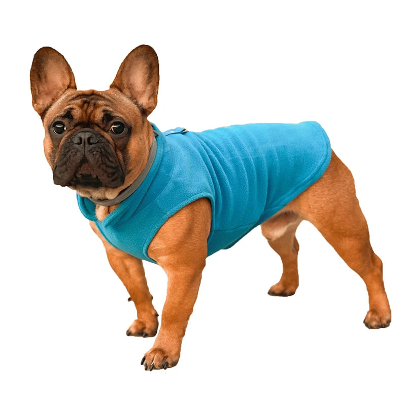 Warm Fleece Dog Jacket Vest with D-Ring