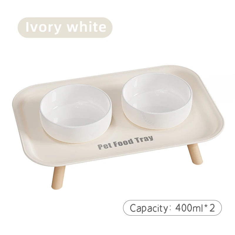 Colorful Stainless Steel Dog Double Bowl | Large Capacity Food & Water Feeder
