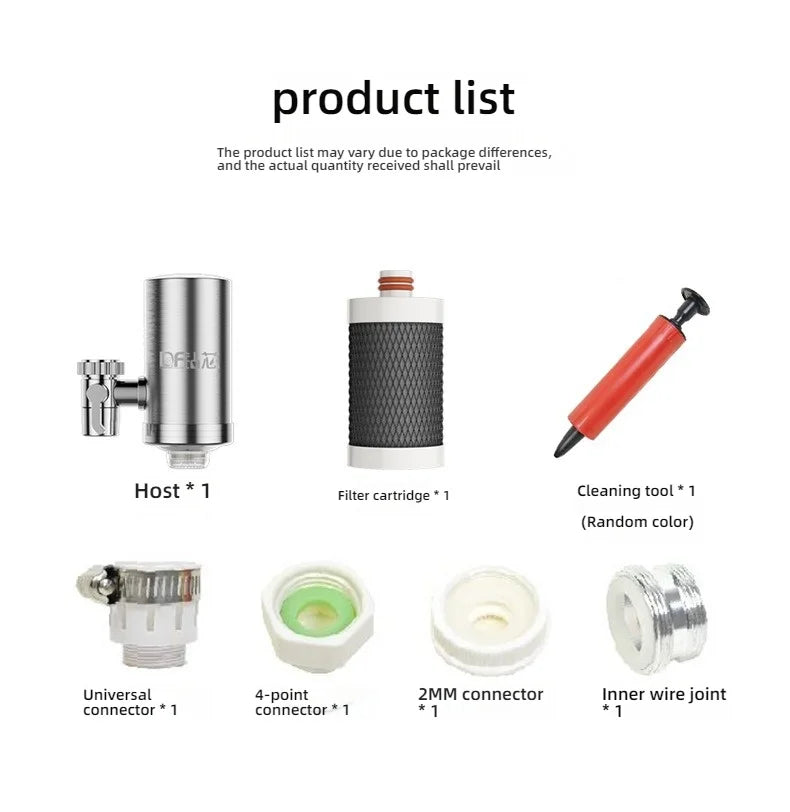 Stainless Steel Kitchen Faucet Water Purifier | Tap Filter for Household Drinking