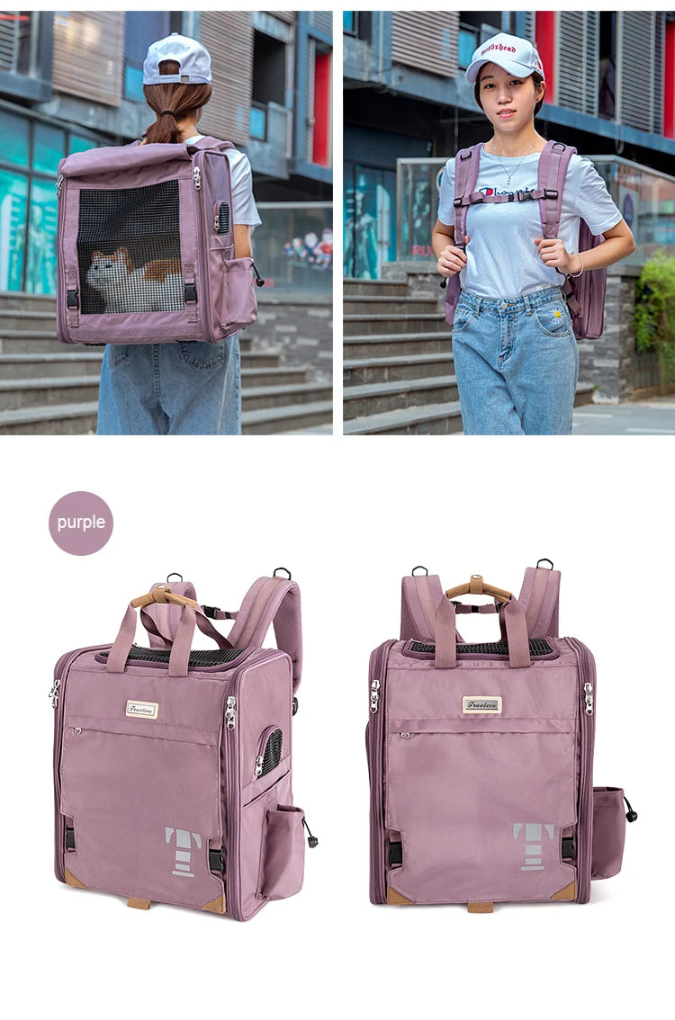 Breathable Nylon Pet Travel Carrier Bag | Outdoor Dog & Cat Carrier